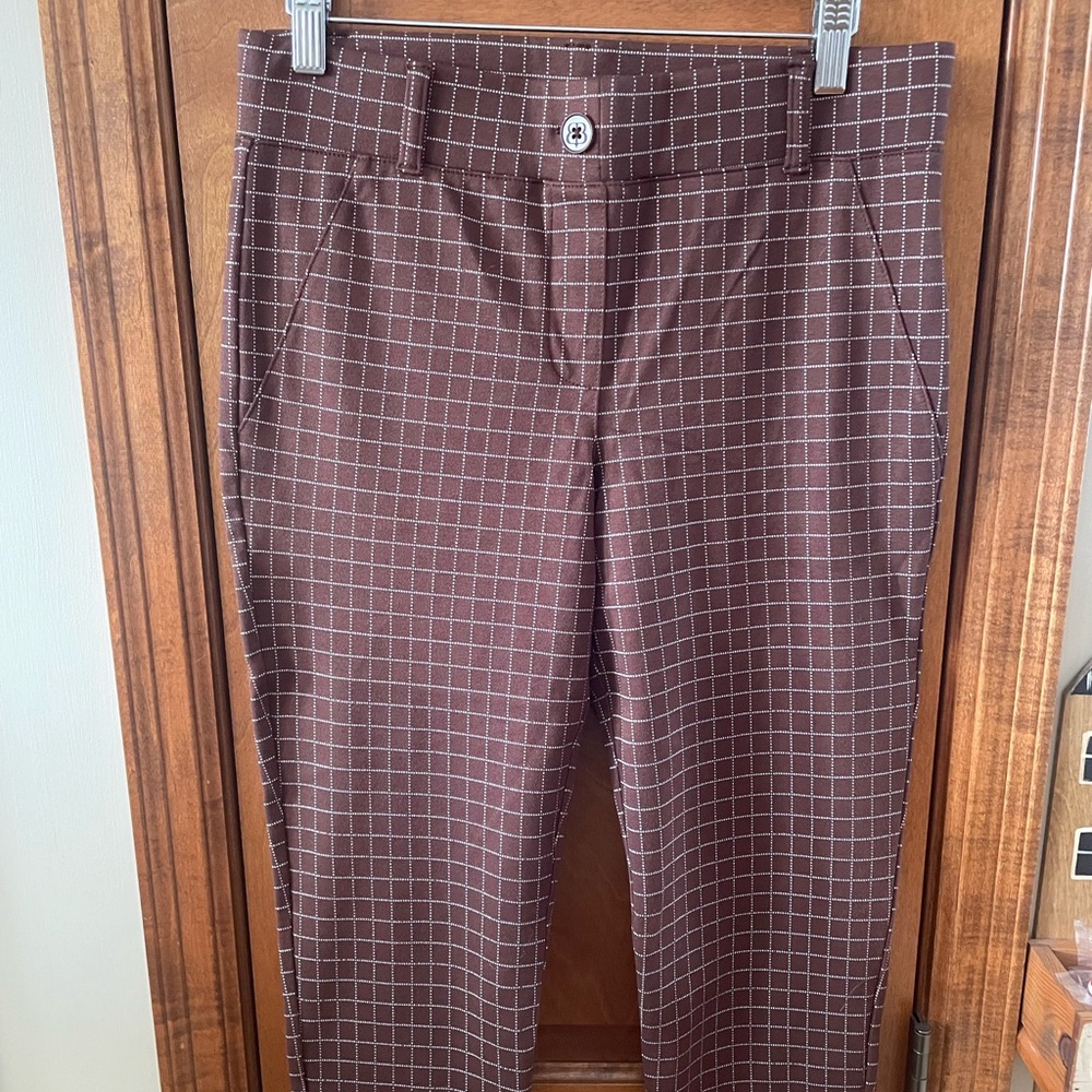 Betabrand brown and cream leggings. NWOT.